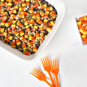 Easy Candy Corn Halloween Brownies Recipe