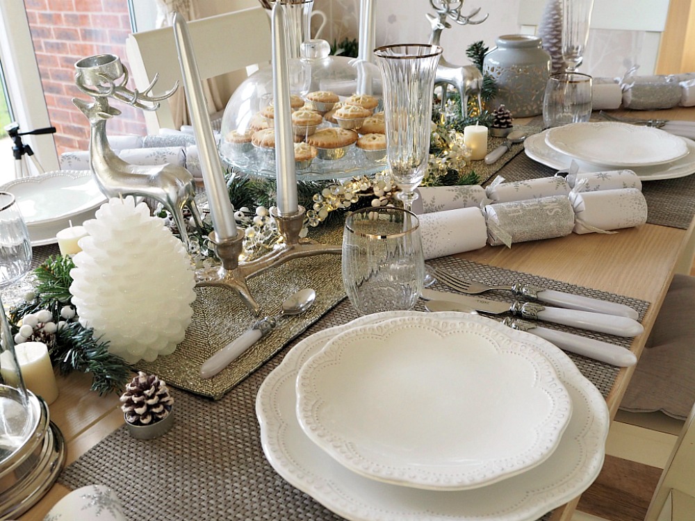 Winter Christmas Tablescape with Laura Ashley