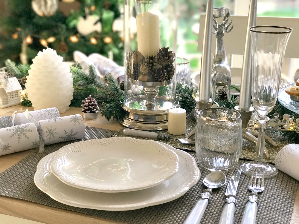 Winter Christmas Tablescape with Laura Ashley