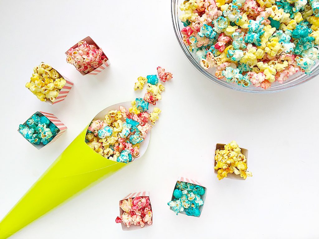 Fruity Rainbow Popcorn Recipe Kid's snacks treats